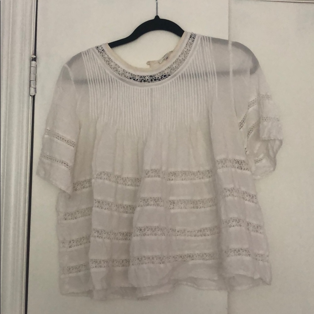 Wilfred white lace blouse